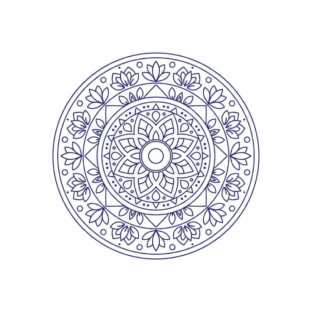 Divine Circle Hindu Mandala Design Mandalas