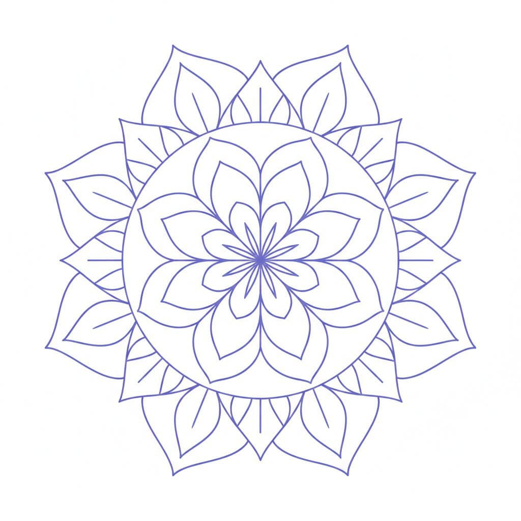 Divine Petal Buddhist Mandala Pattern Mandalas