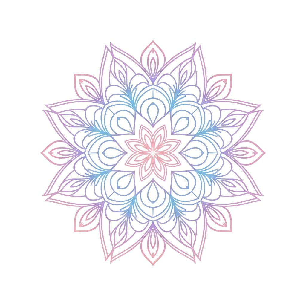Dreamy Digital Mandala Template Mandalas
