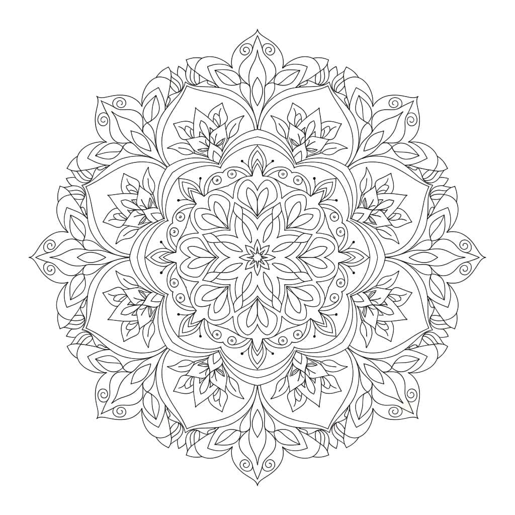 Elysian Kaleidoscope Mandala Template Mandalas
