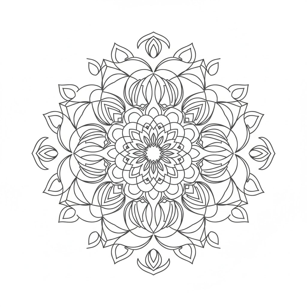 Endless Painted Mandala Template Mandalas