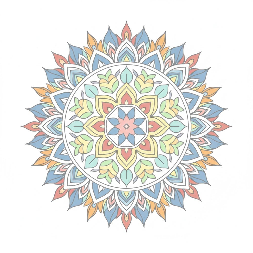 Enlightened Tibetan Mandala Template Mandalas