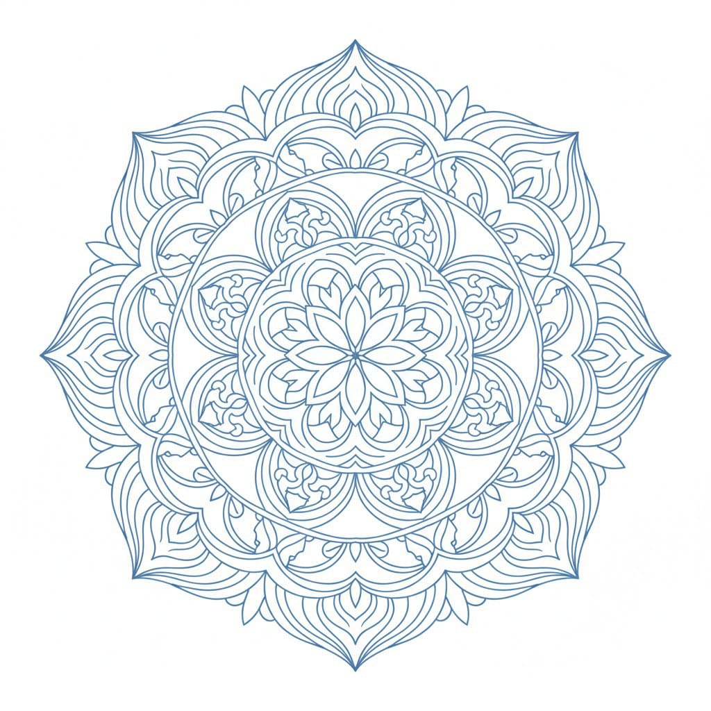 Eternal Flow Buddhist Mandala Pattern Mandalas