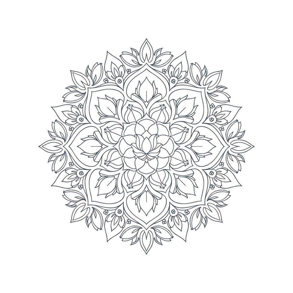 Faded Lotus Vintage Mandala Template Mandalas