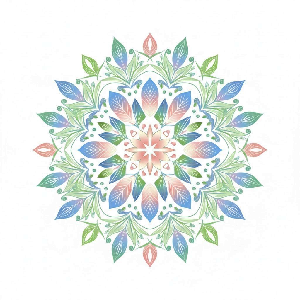 Feather Dreamy Mandala Template Mandalas