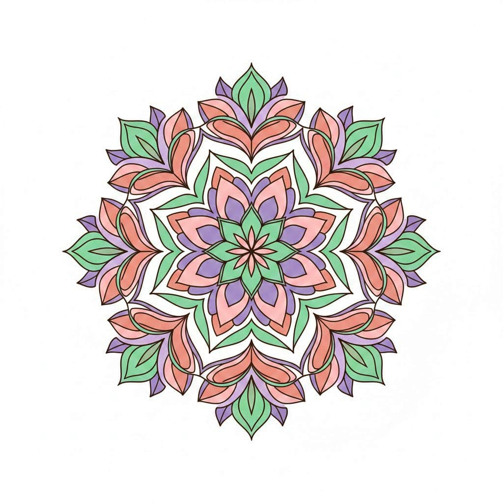 Floral Dreamy Mandala Template Mandalas