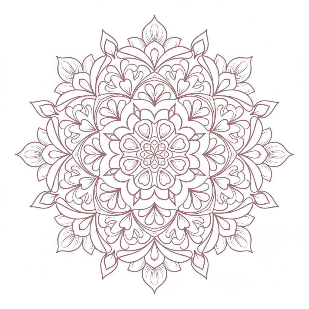 Floral Tibetan Mandala Template Mandalas