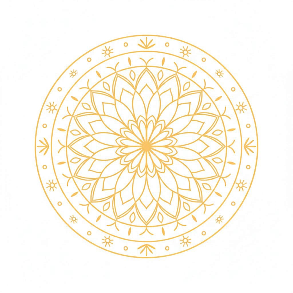 Gentle Radiance Buddhist Mandala Pattern Mandalas