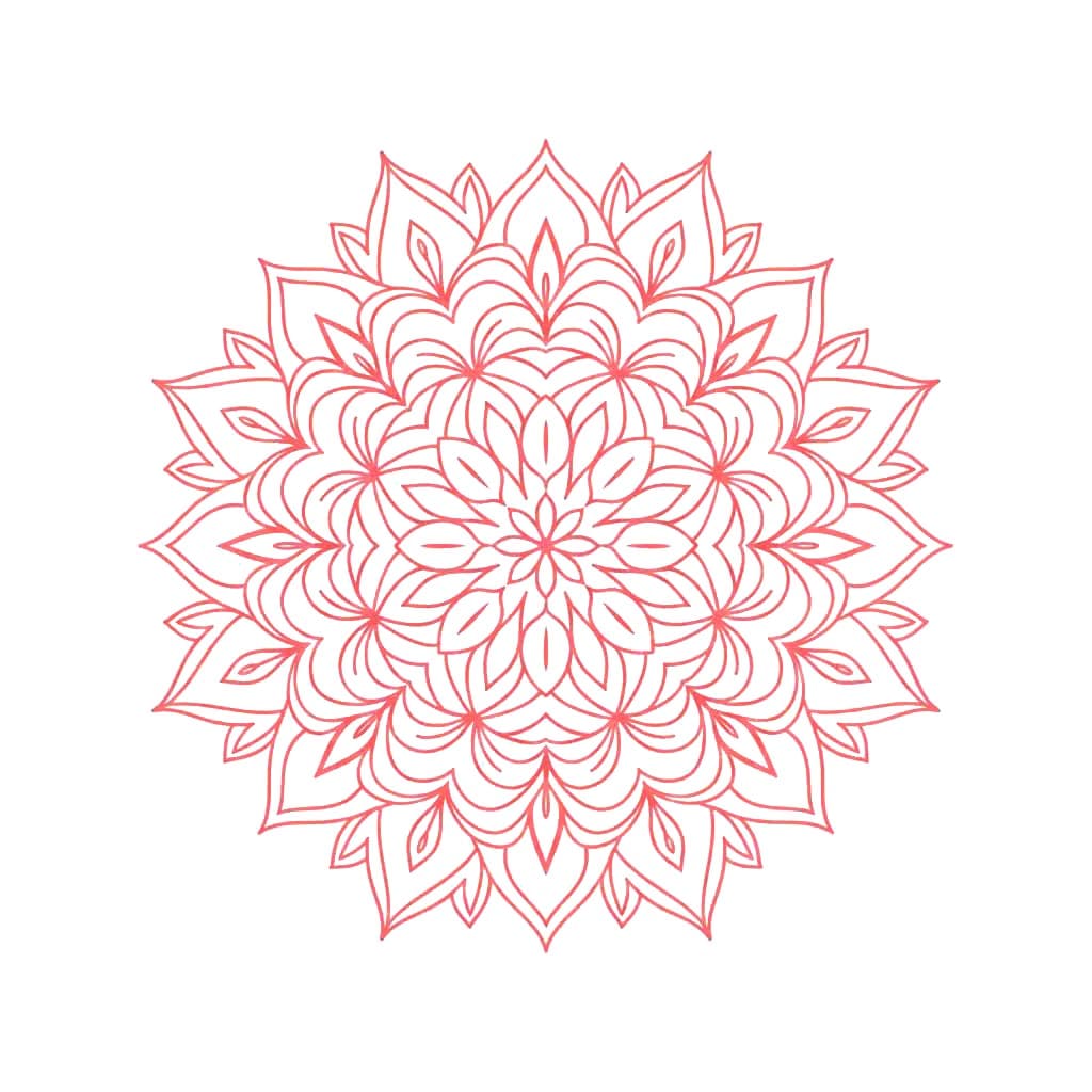 Graceful Painted Mandala Template Mandalas