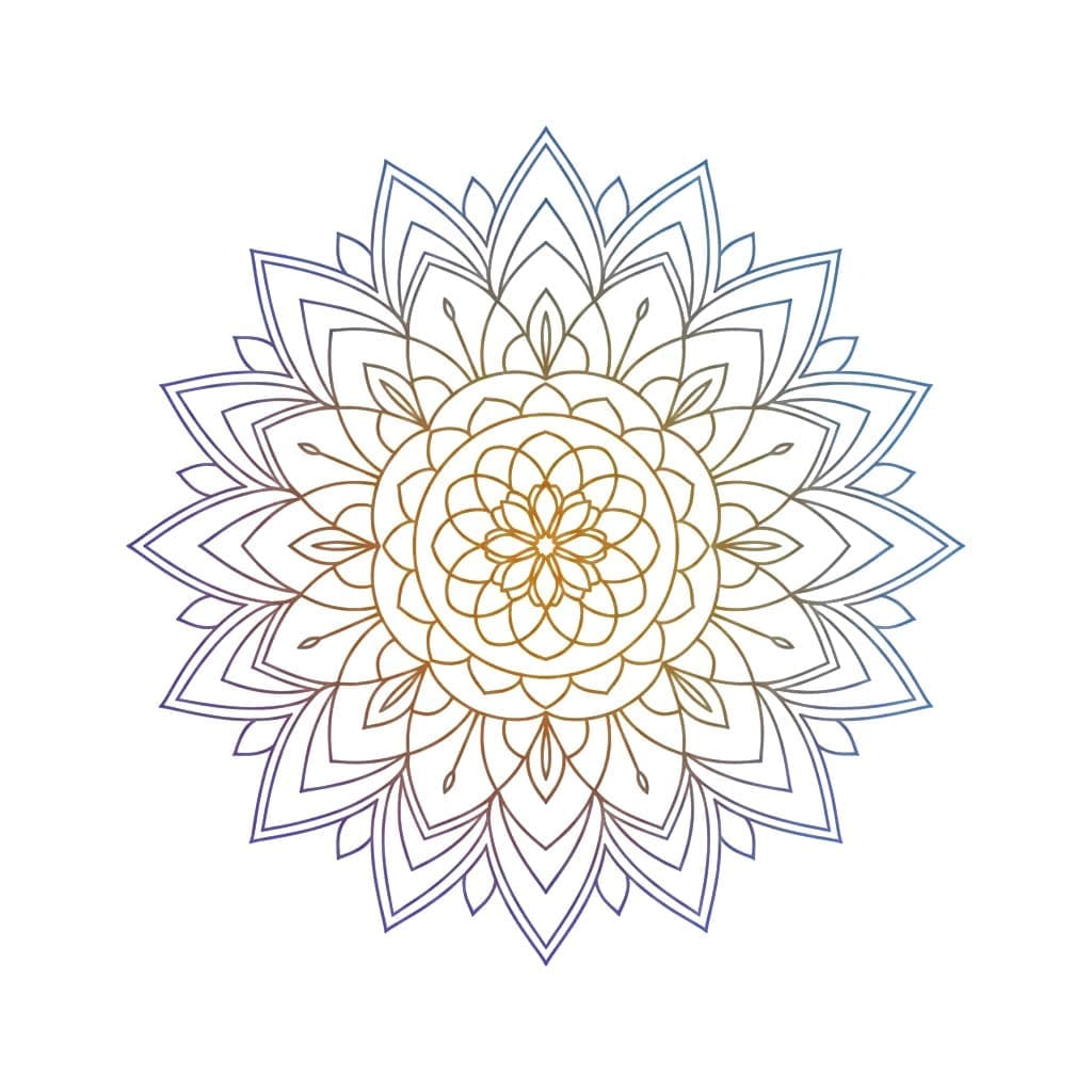 Haloed Kaleidoscope Mandala Template Mandalas