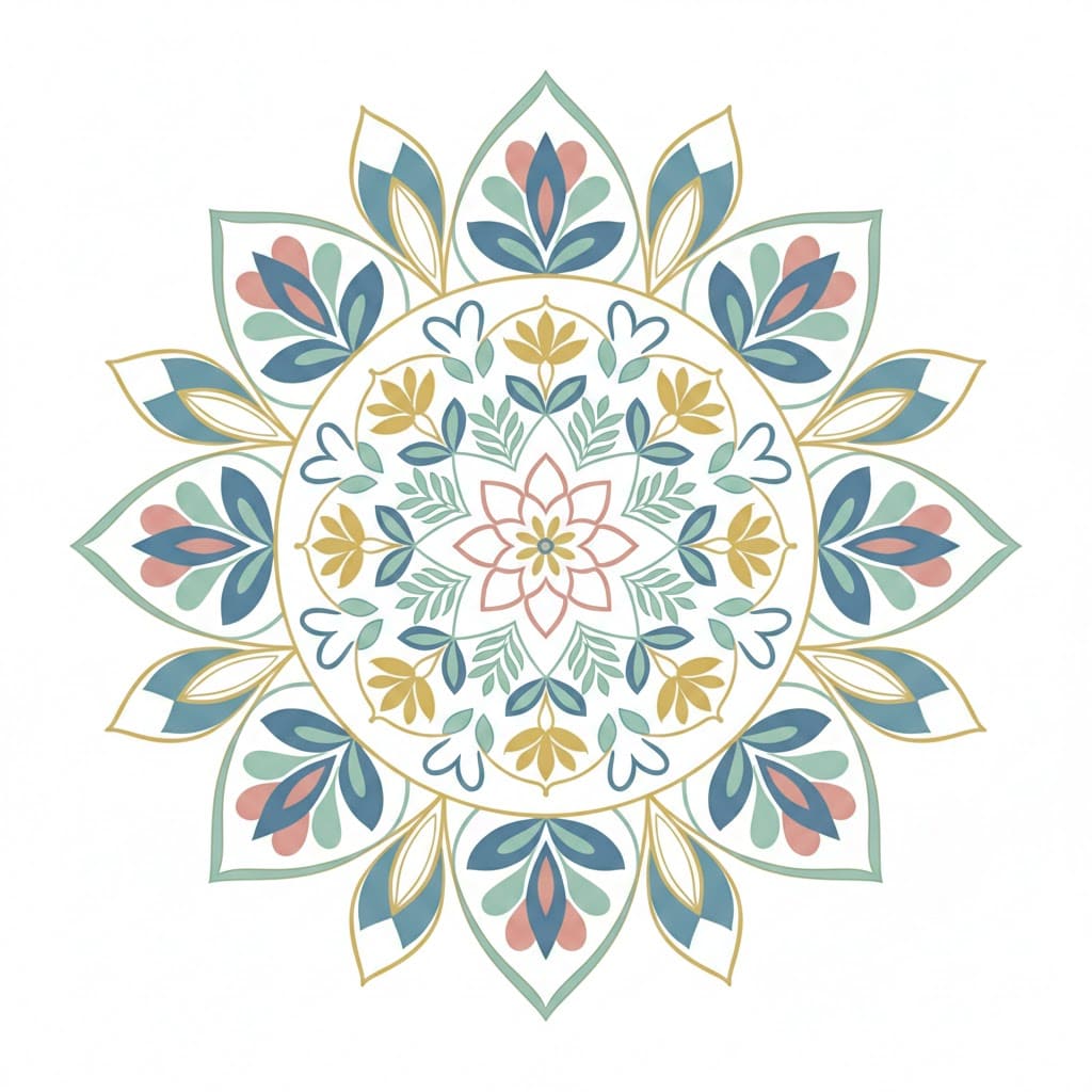 Harmonic Painted Mandala Template Mandalas