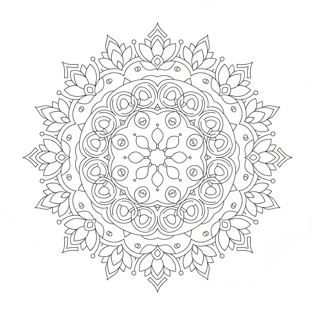 Harmony Tibetan Mandala Template Mandalas