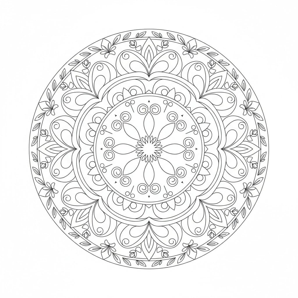 Inner Light Digital Mandala Template Mandalas
