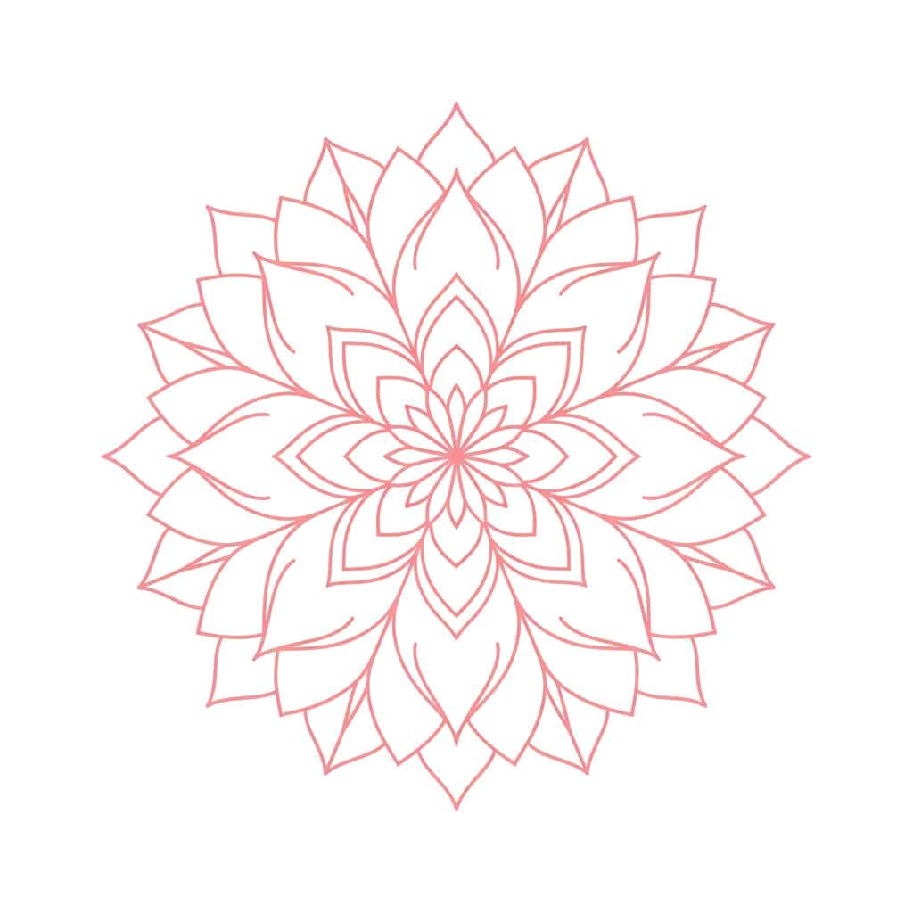 Lotus Digital Mandala Template Mandalas