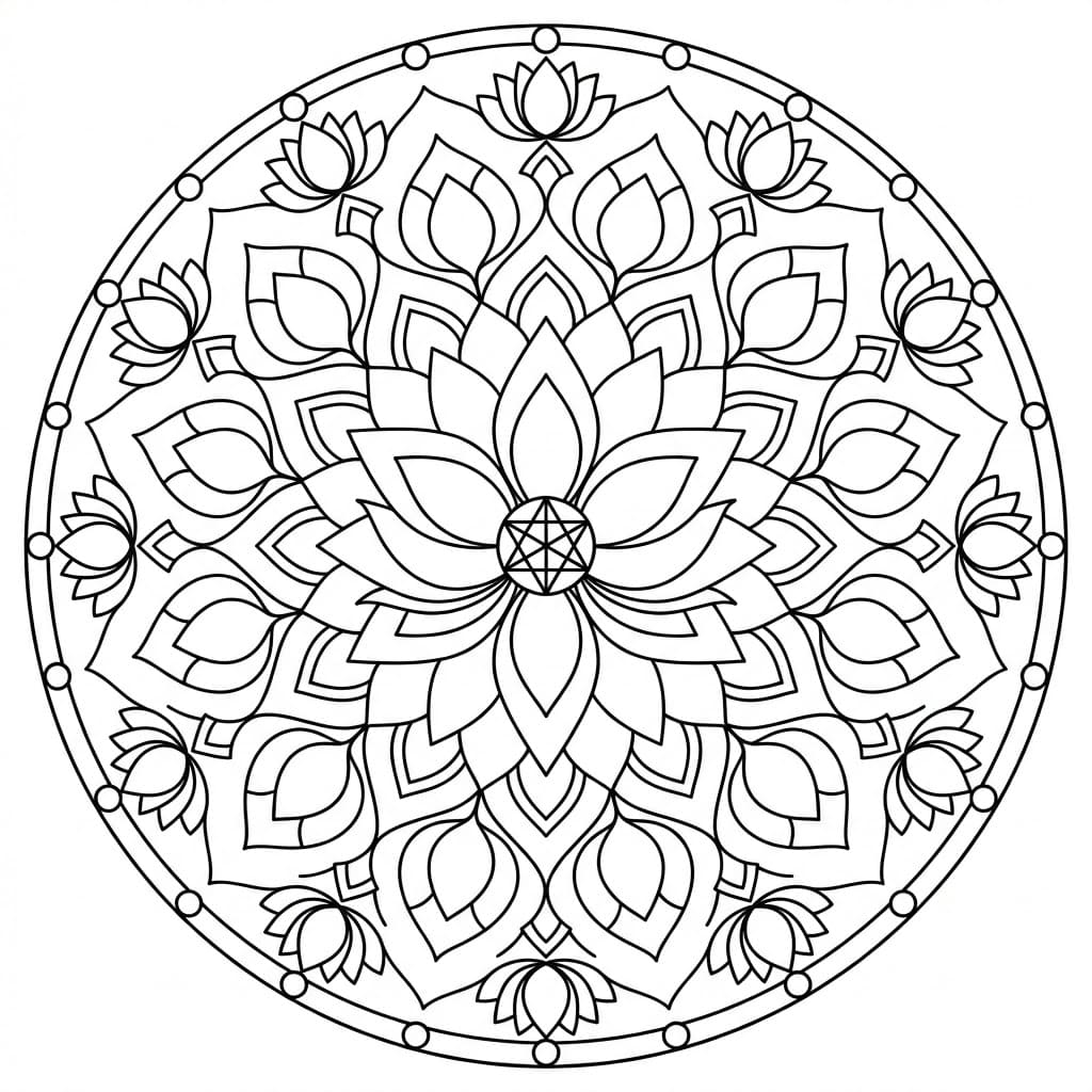 Lotus Dream Yantra Mandala Template Mandalas