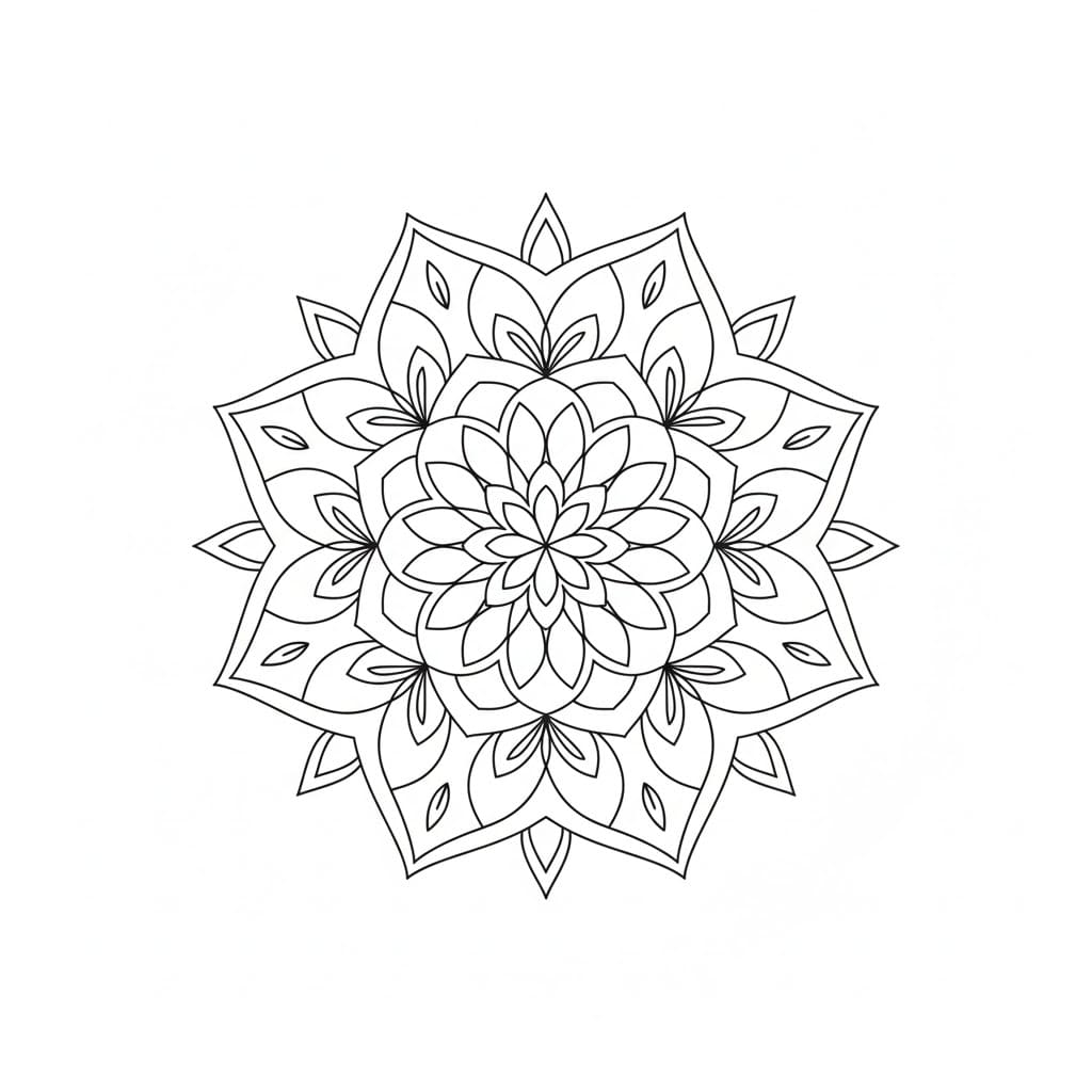 Luminous Painted Mandala Template Mandalas