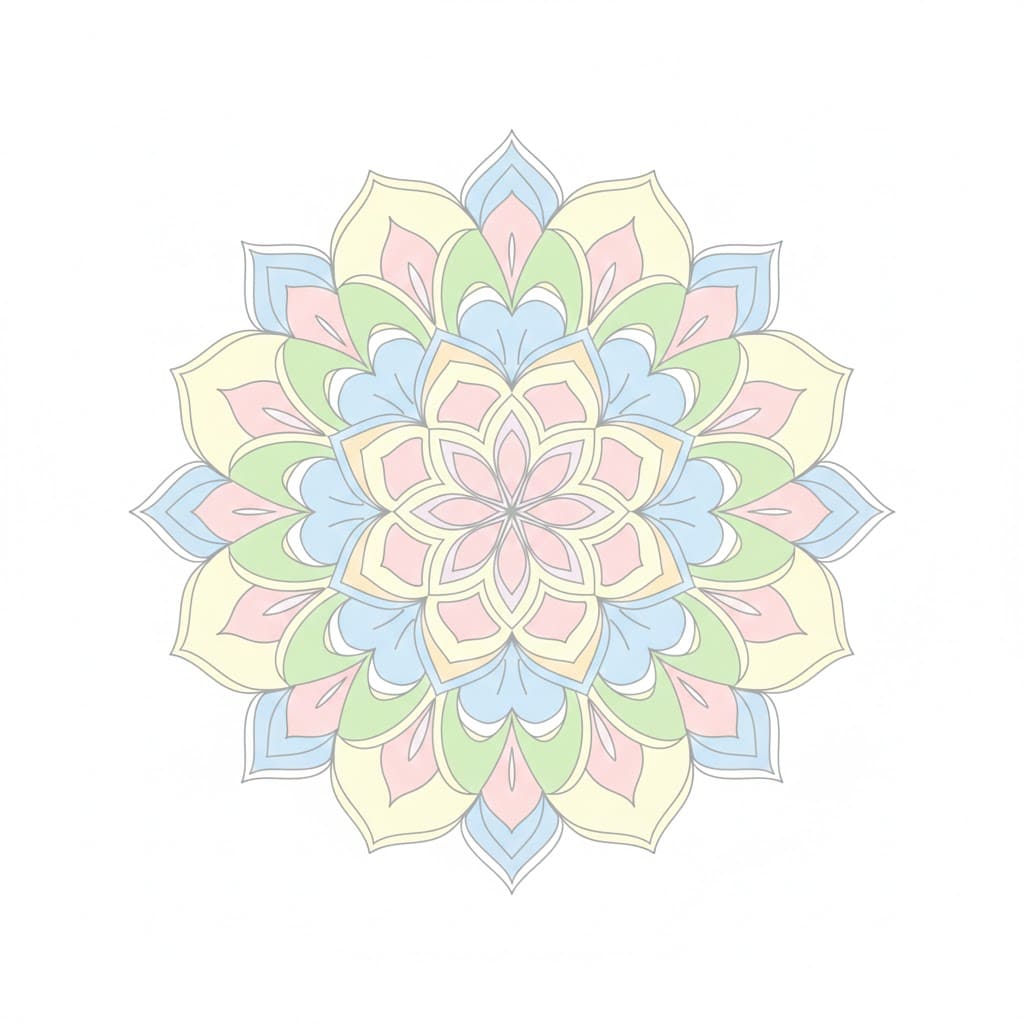 Meditative Tibetan Mandala Template Mandalas