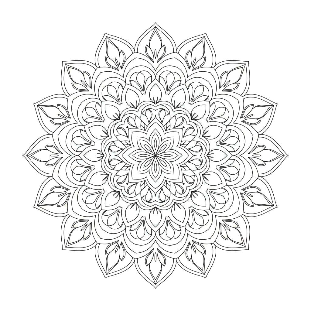 Moonpetal Kaleidoscope Mandala Template Mandalas