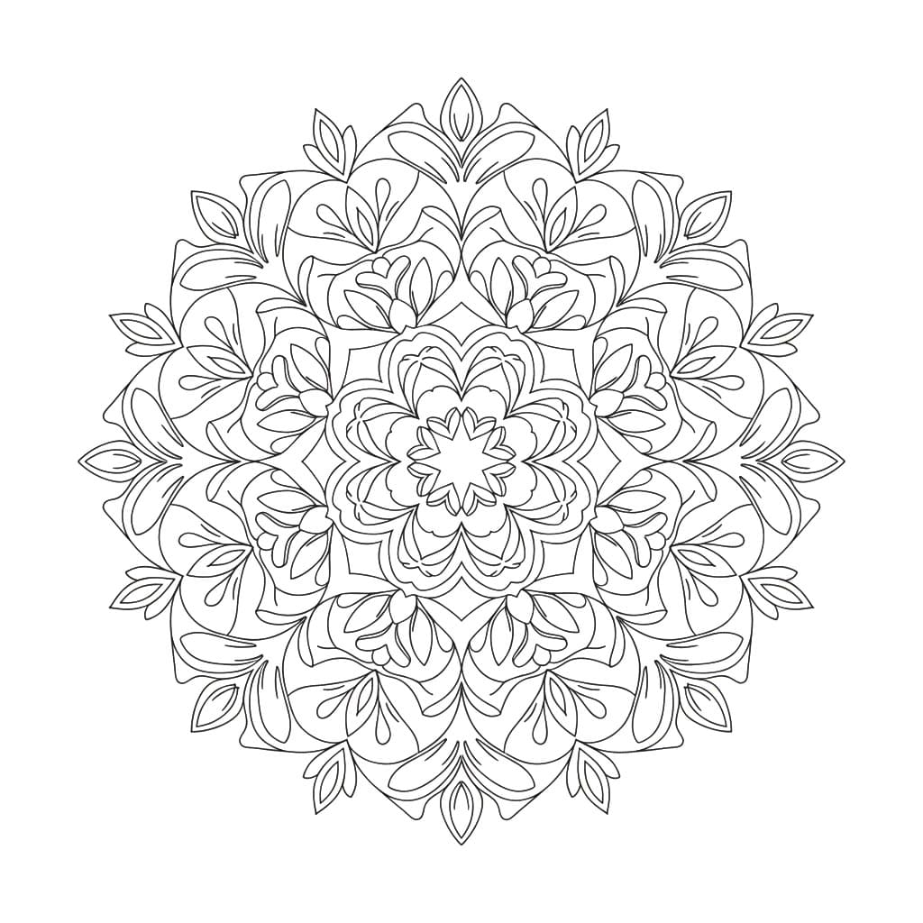 Mystic Digital Mandala Template Mandalas