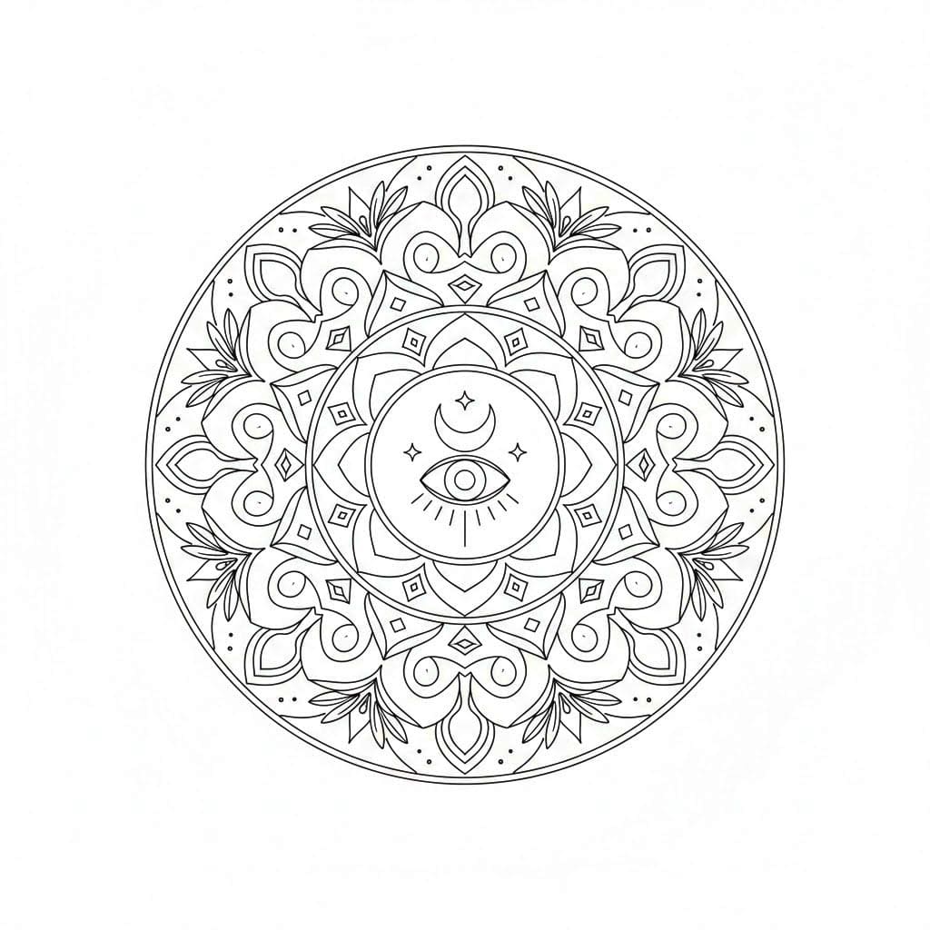 Mystic Painted Mandala Template Mandalas