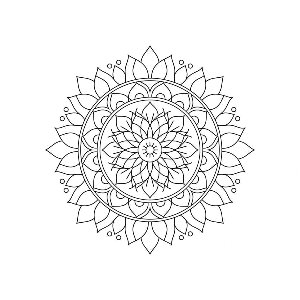 Mystic Tibetan Mandala Template Mandalas