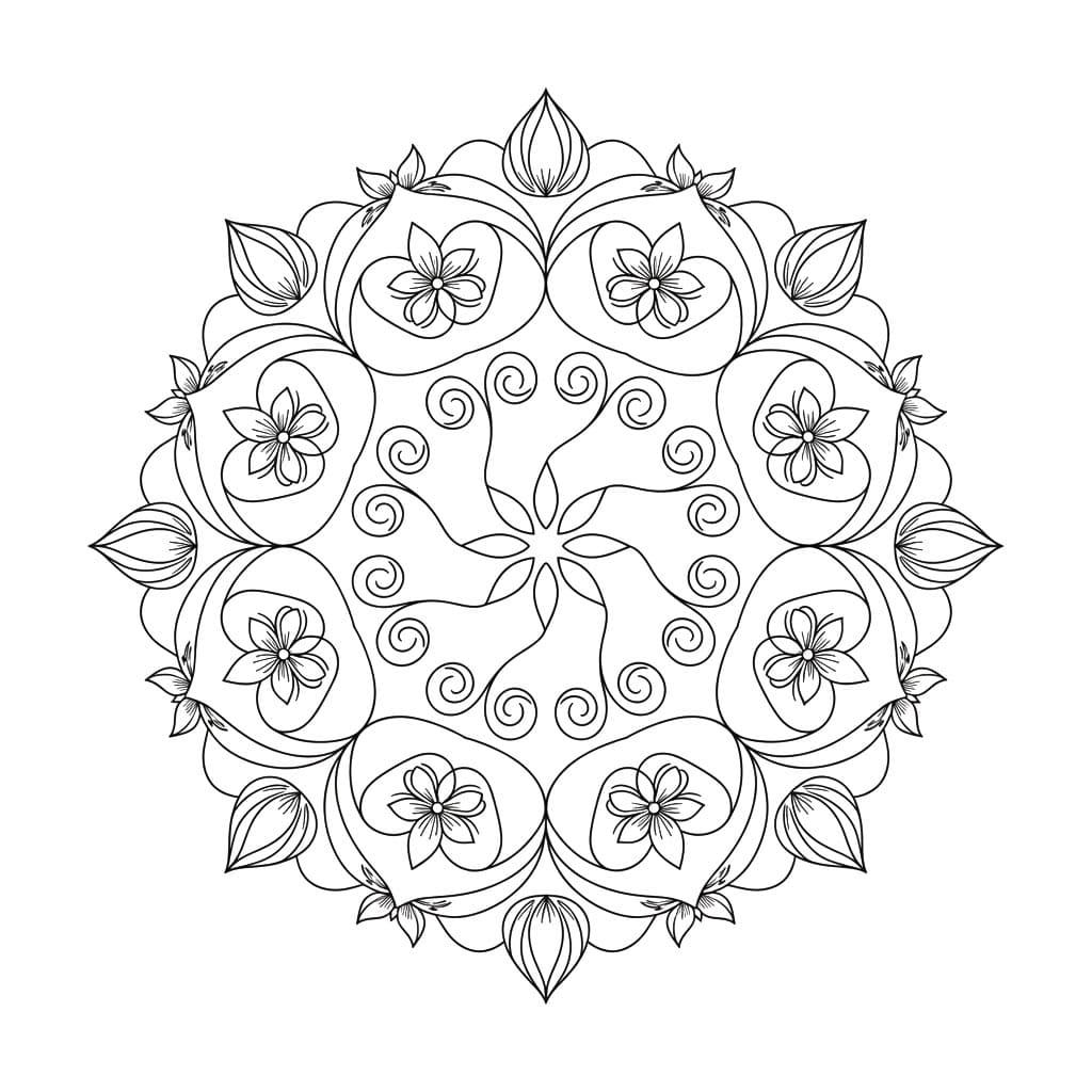 Noble Spiral Vintage Mandala Template Mandalas