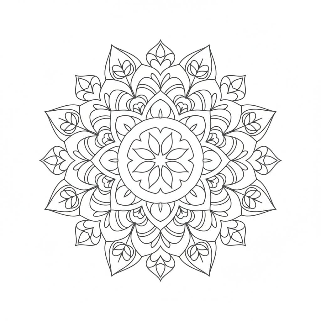 Opaline Kaleidoscope Mandala Template Mandalas