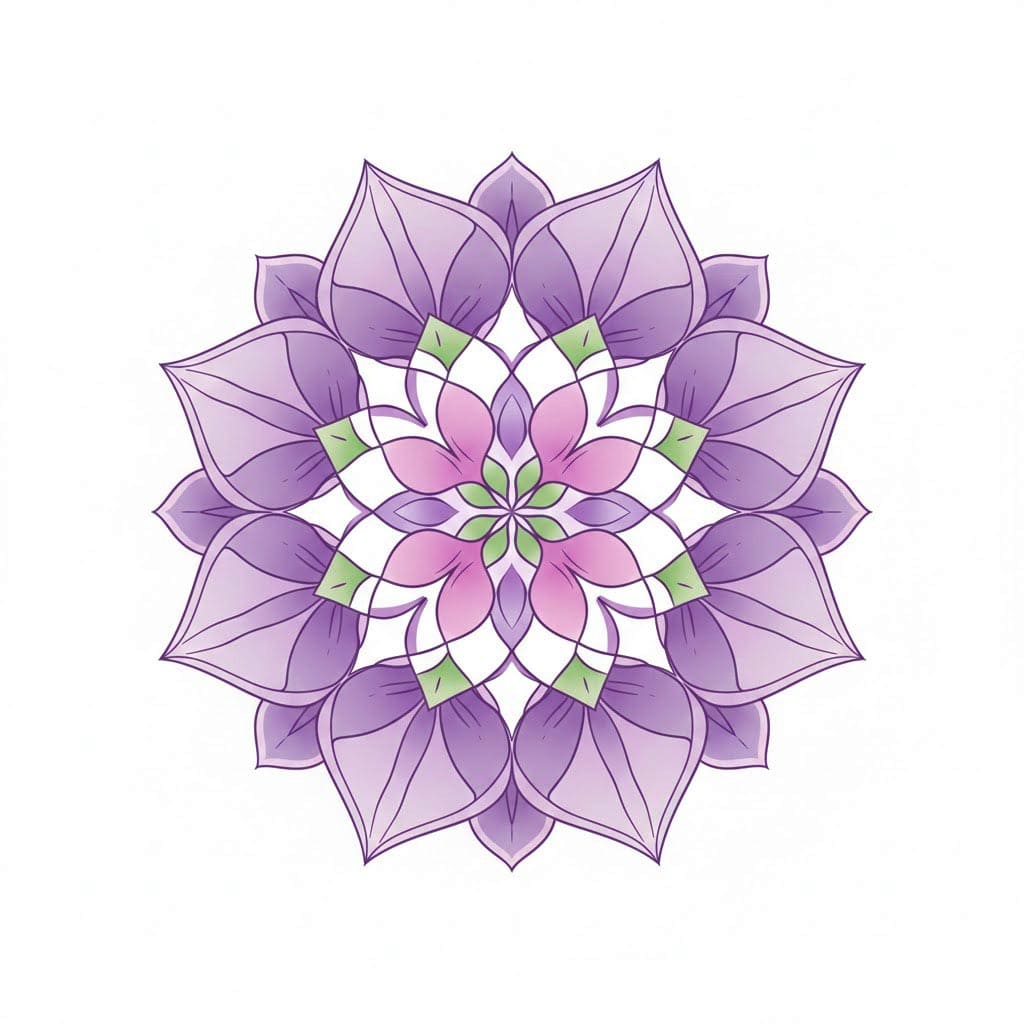 Orchid Dreamy Mandala Template Mandalas