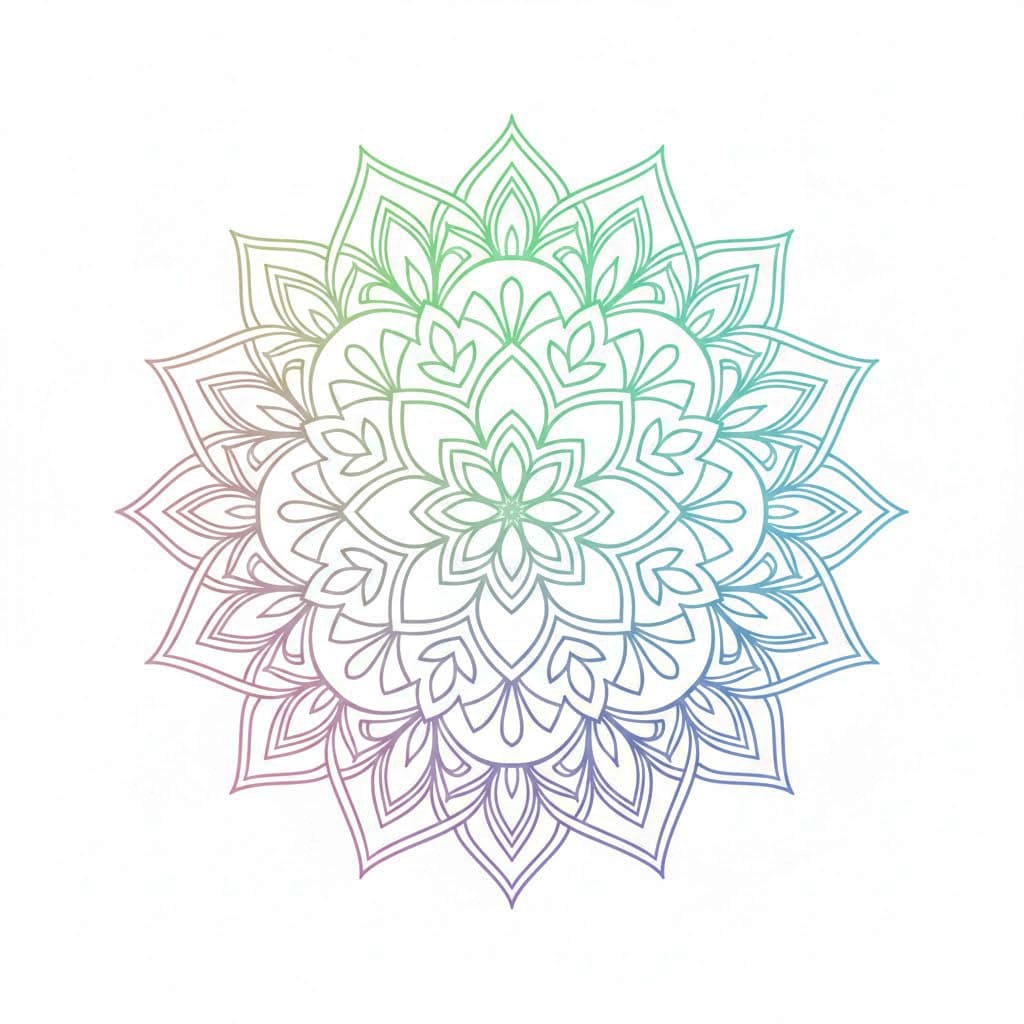 Pastel Painted Mandala Template Mandalas