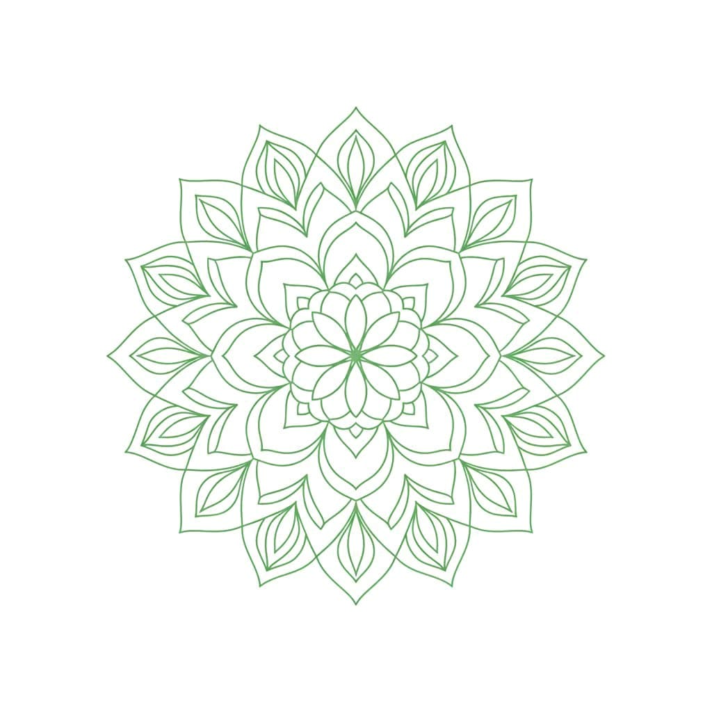 Peaceful Digital Mandala Template Mandalas