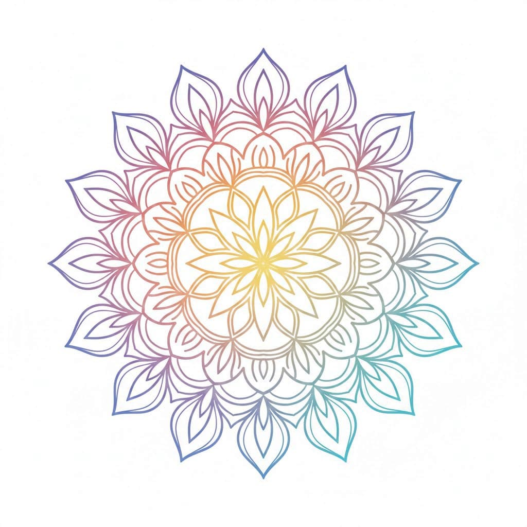 Radiant Dreamy Mandala Template Mandalas