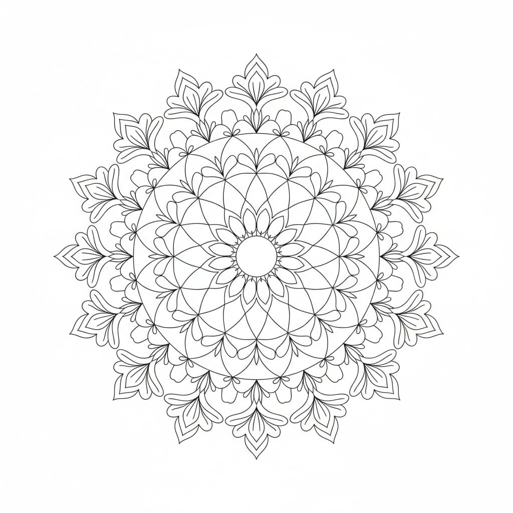 Radiant Halo Crochet Mandala Template Mandalas