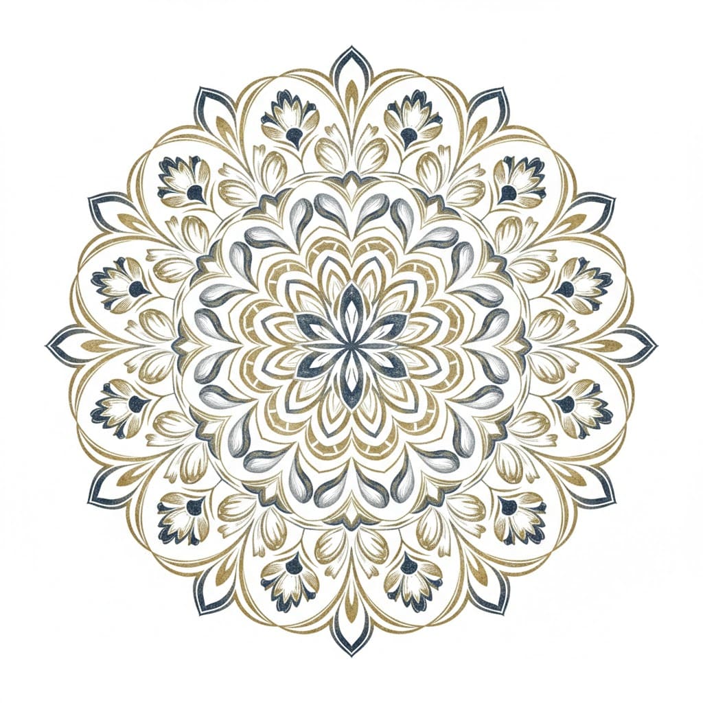 Refined Antique Vintage Mandala Template Mandalas
