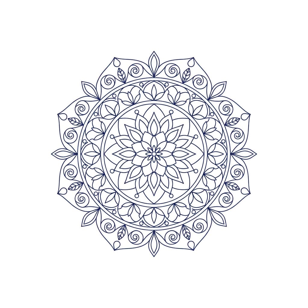 Sacred Digital Mandala Template Mandalas