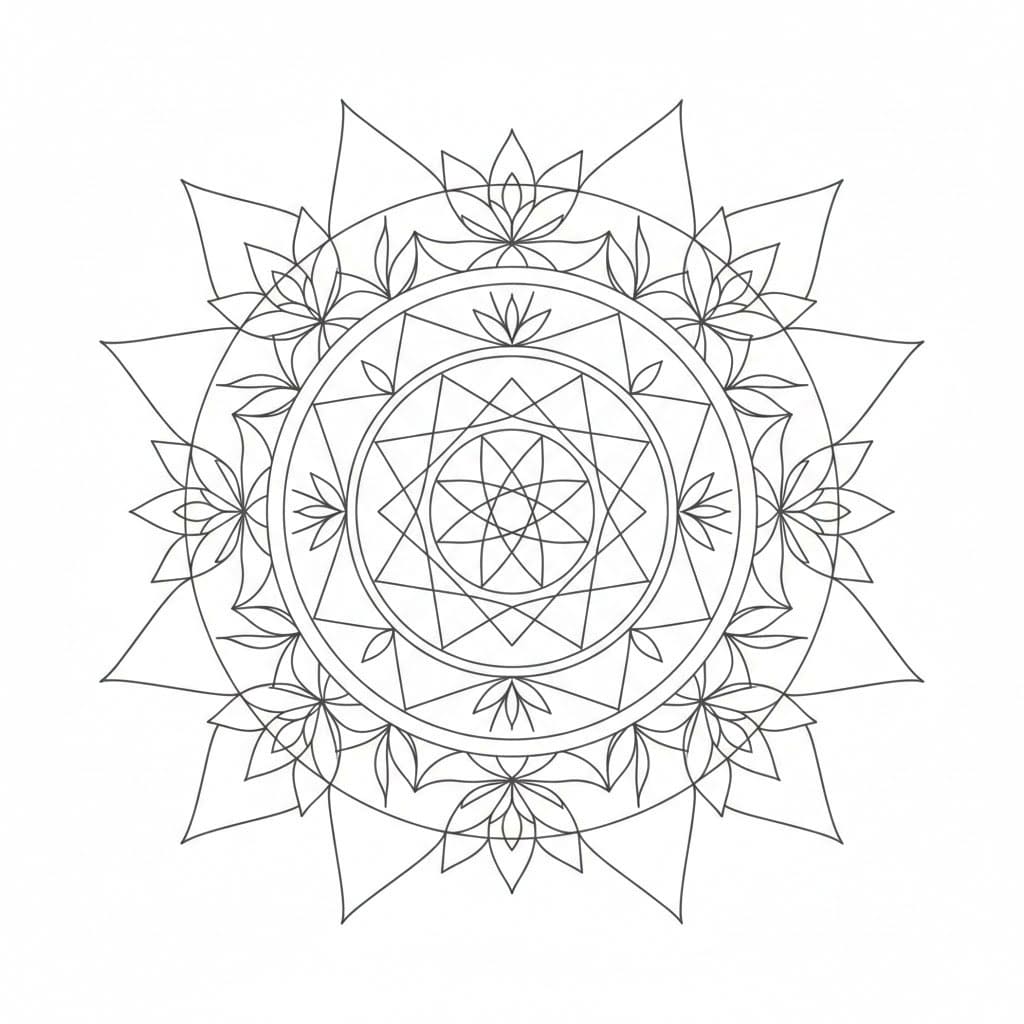 Sacred Geometry Buddhist Mandala Pattern Mandalas