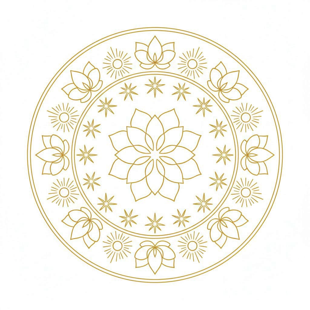 Sacred Light Buddhist Mandala Pattern Mandalas