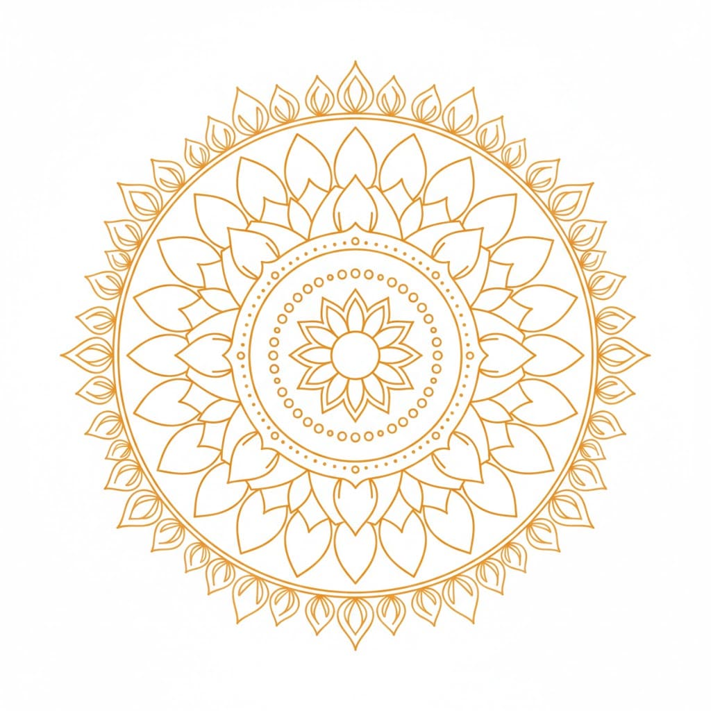Sacred Radiance Hindu Mandala Design Mandalas
