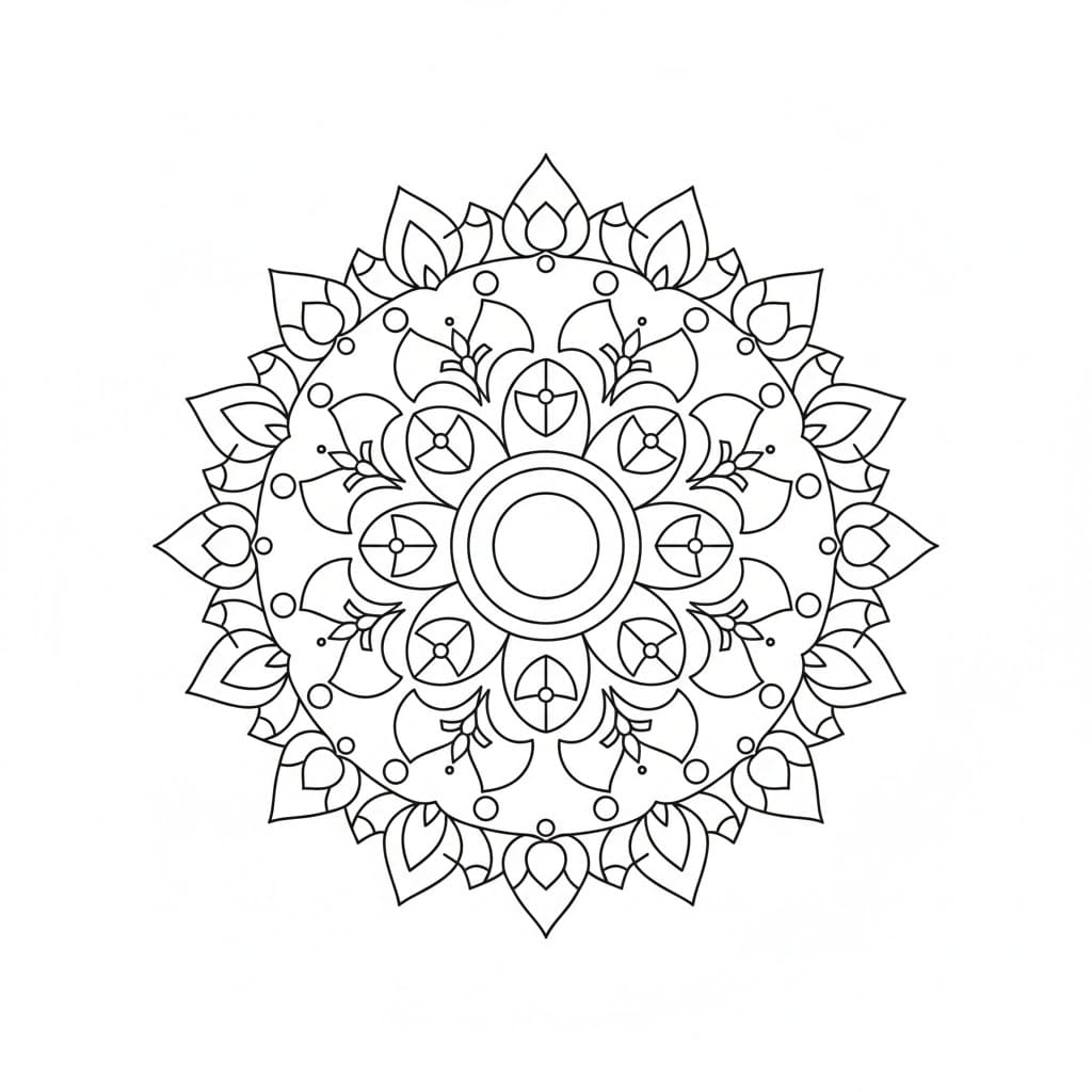 Sacred Tibetan Mandala Template Mandalas