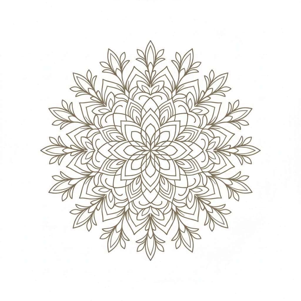 Sepia Grace Vintage Mandala Template Mandalas