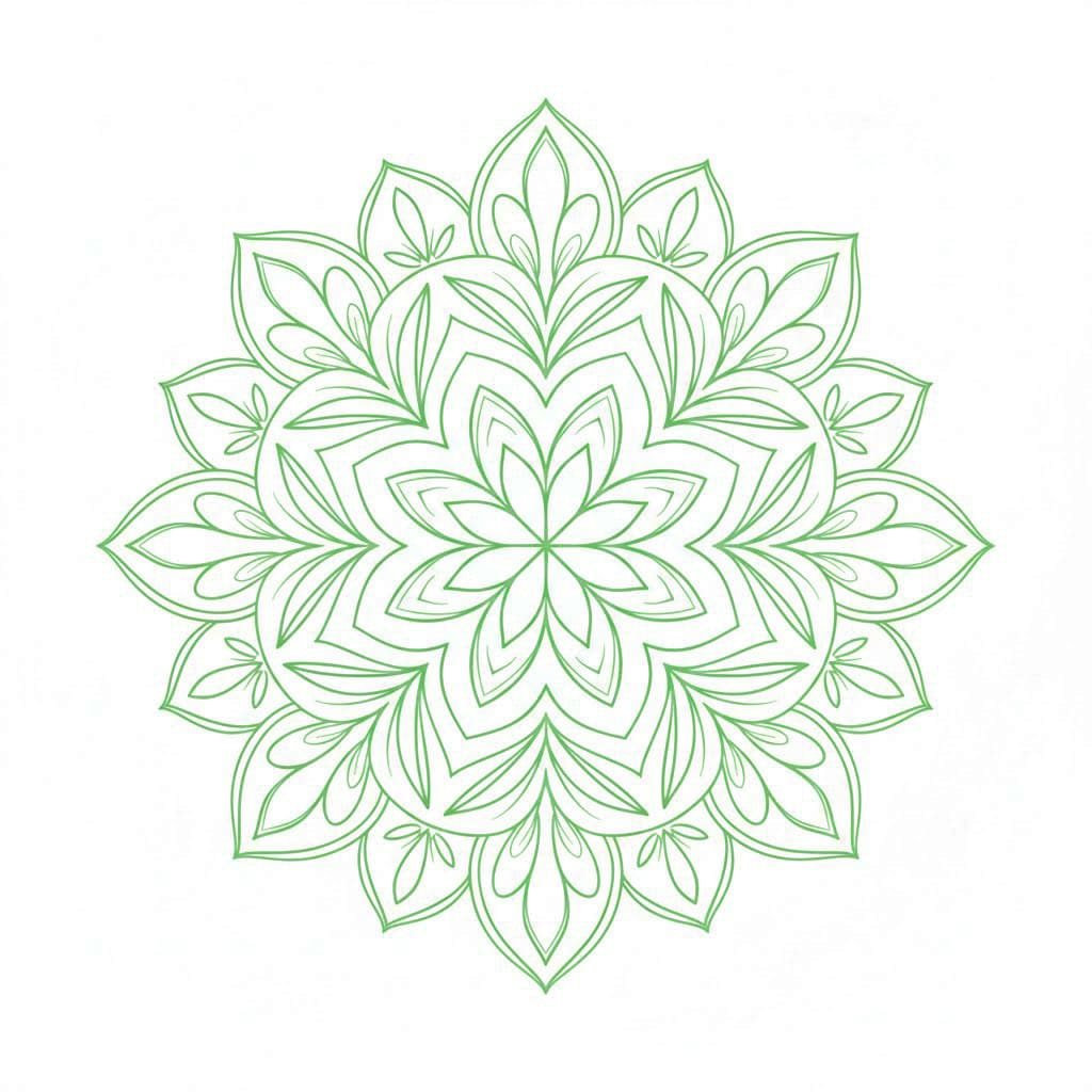 Serene Aura Buddhist Mandala Pattern Mandalas