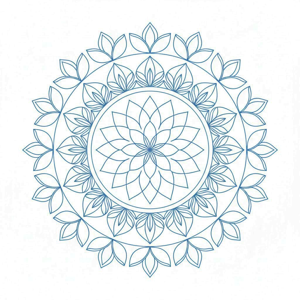 Silent Lotus Buddhist Mandala Pattern Mandalas