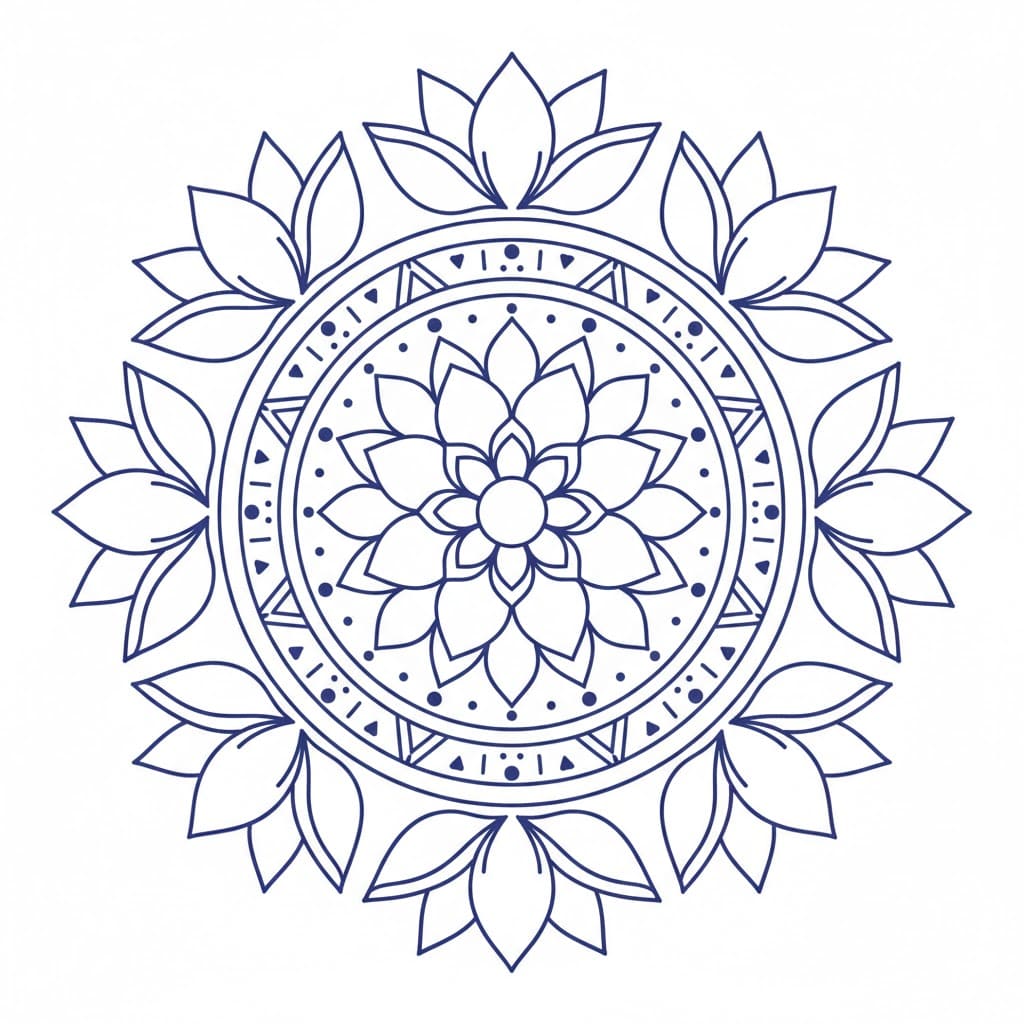 Spiritual Bloom Hindu Mandala Design Mandalas