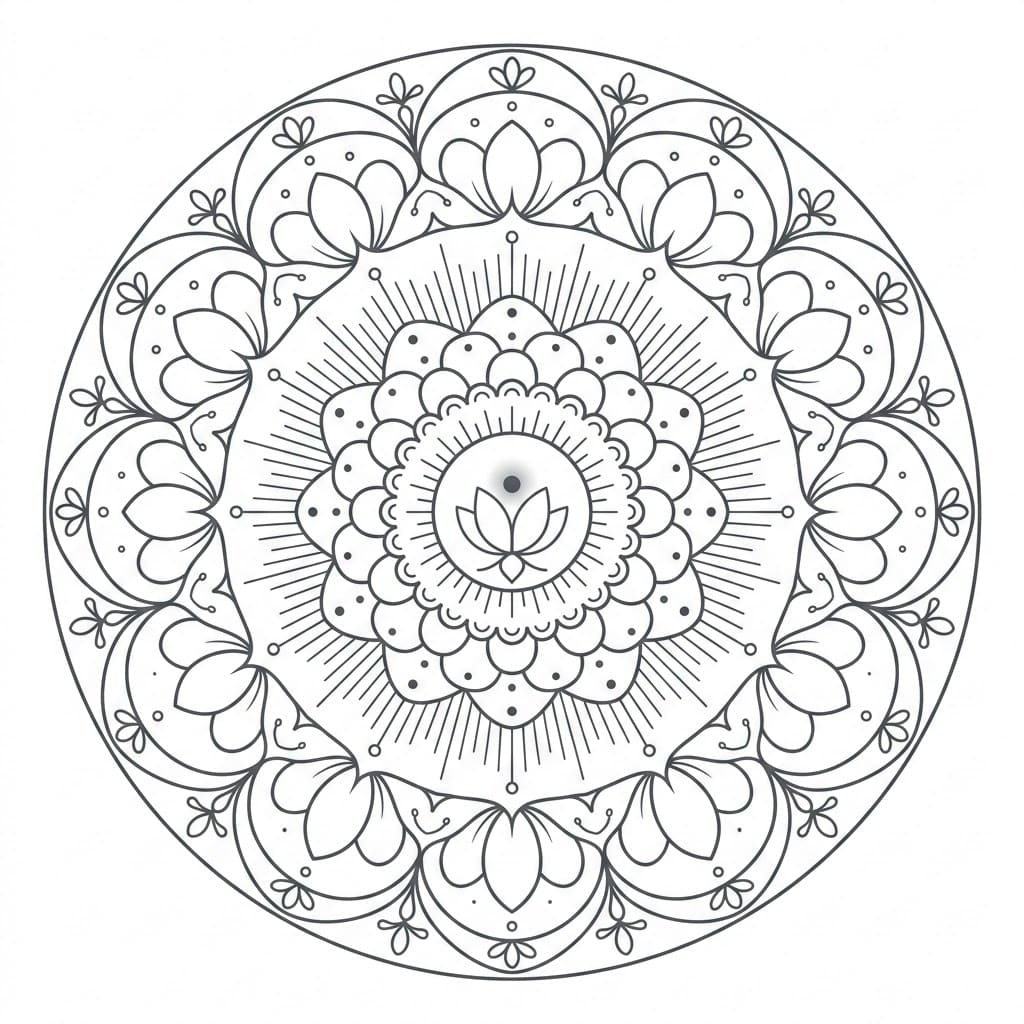 Spiritual Rays Yantra Mandala Template Mandalas