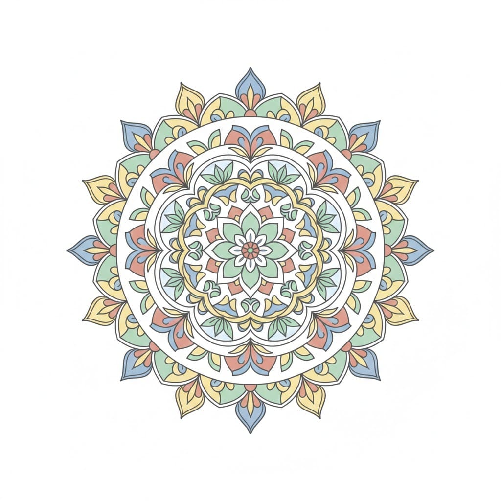 Spiritual Tibetan Mandala Template Mandalas