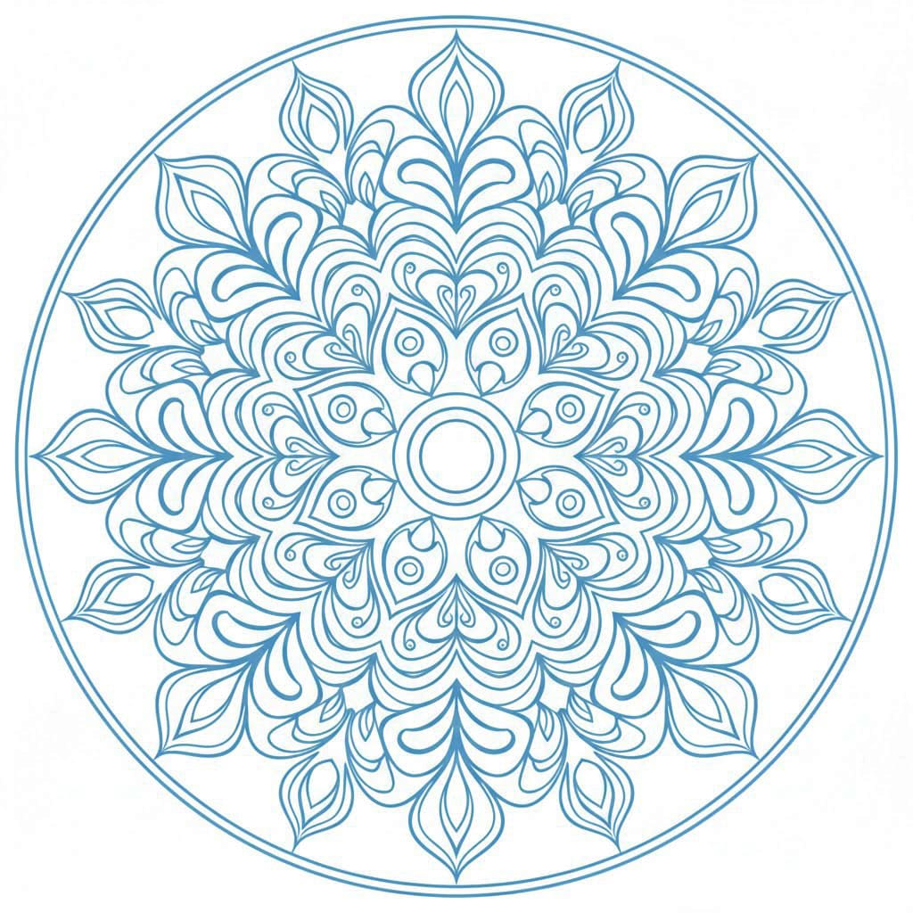 Spiritual Wave Buddhist Mandala Pattern Mandalas