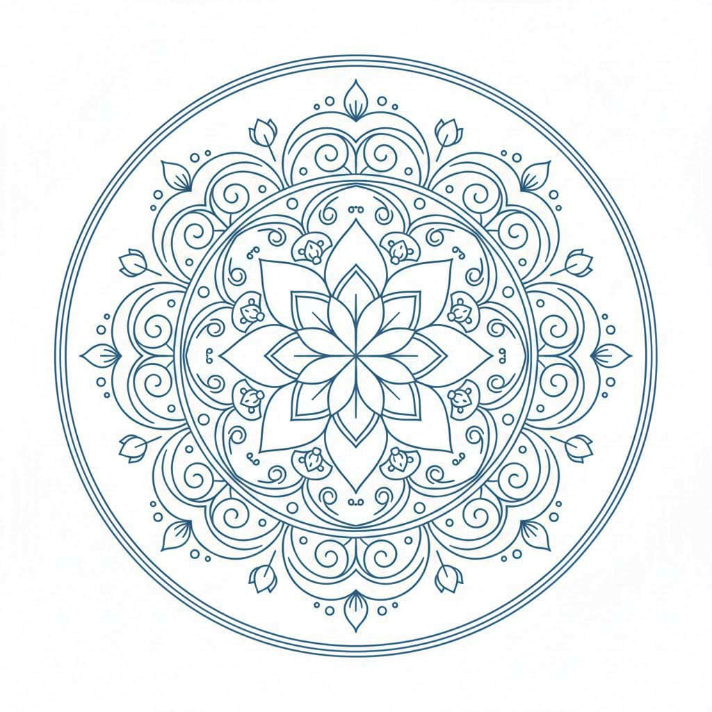Stillness Flower Buddhist Mandala Pattern Mandalas