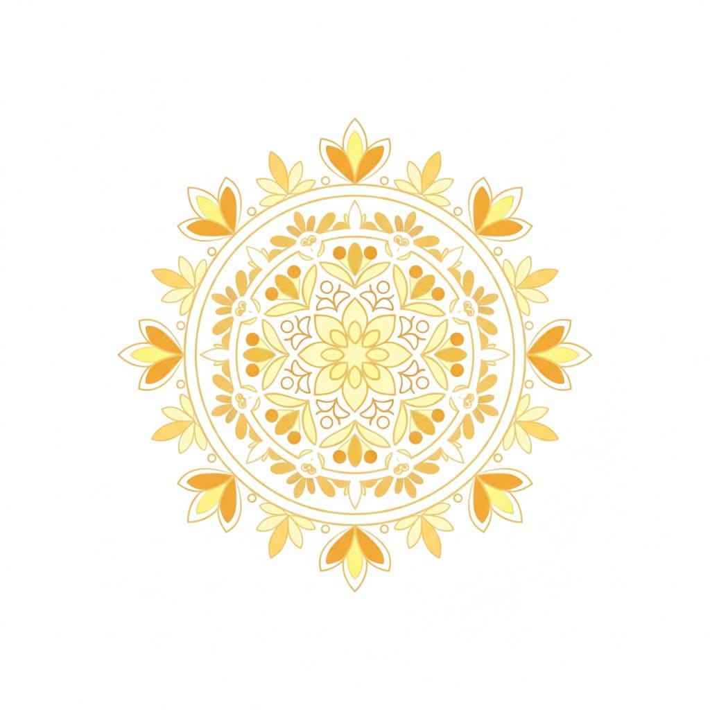 Sunlit Medallion Crochet Mandala Template Mandalas