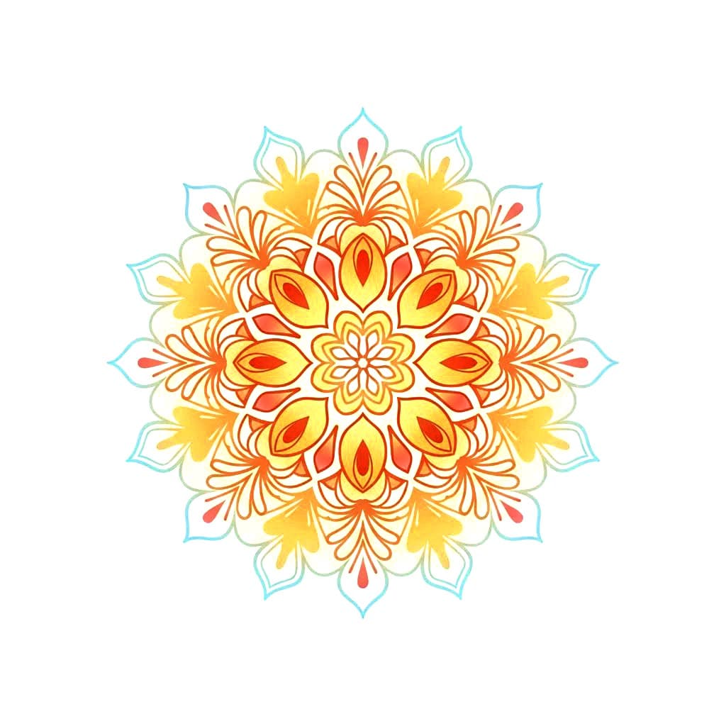 Sunrise Dreamy Mandala Template Mandalas