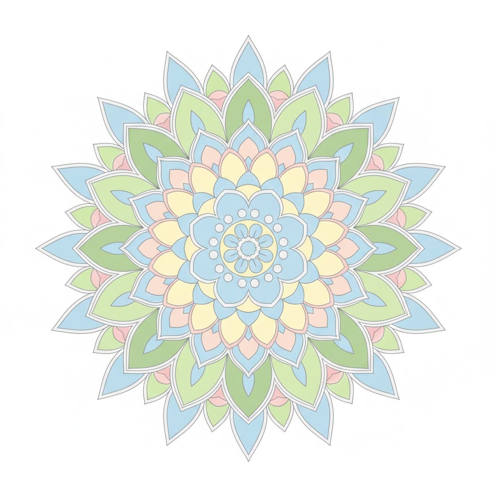 Symmetry Tibetan Mandala Template Mandalas