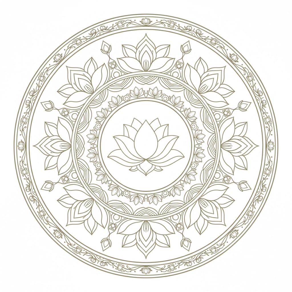 Timeless Lotus Hindu Mandala Design Mandalas